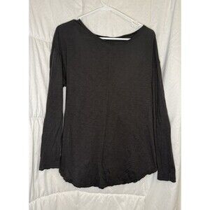 DAILY PRACTICE Anthropologie Soft Cotton Modal Long-Sleeve Top Cutout Back XS
